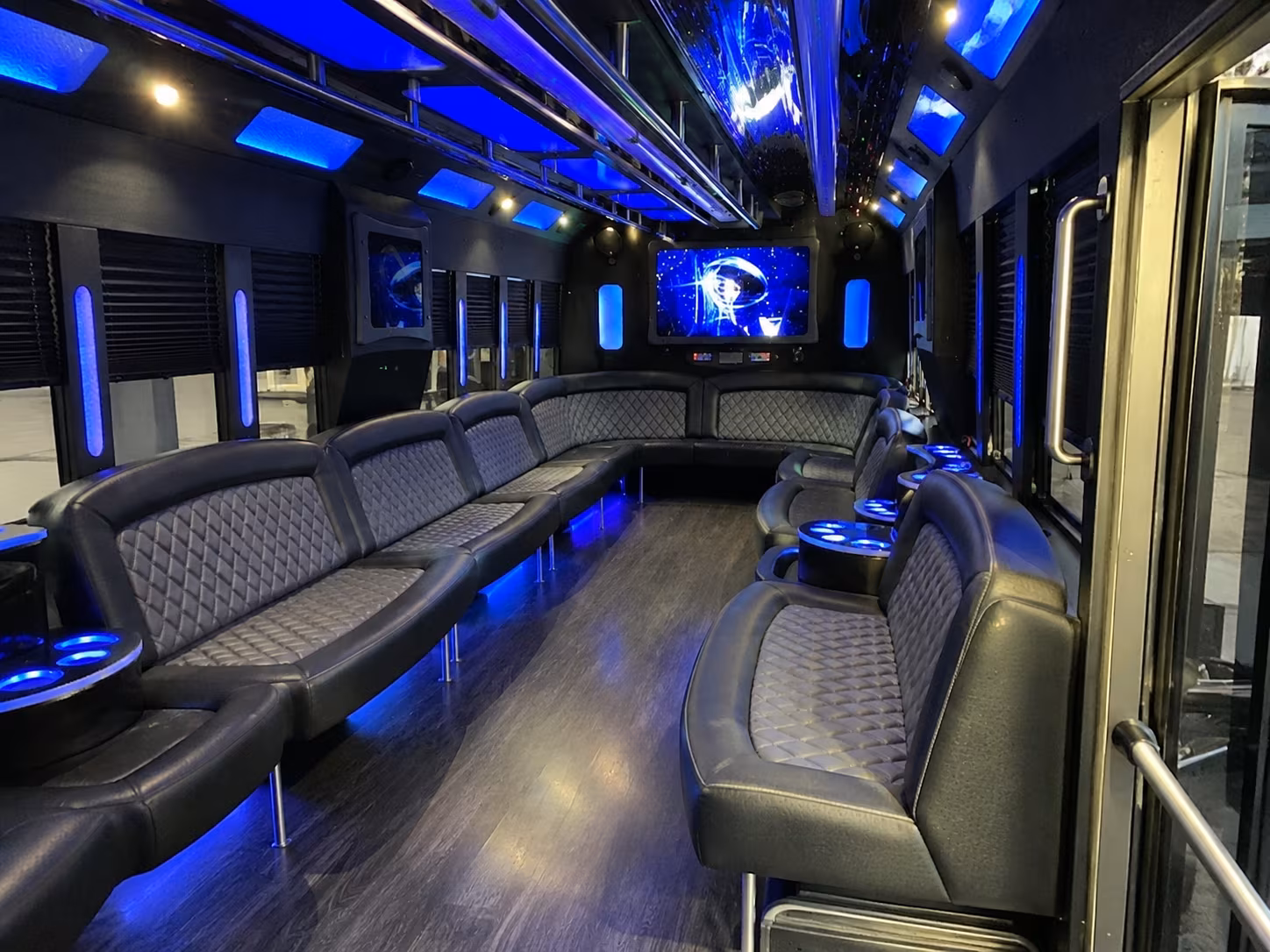 league city 28 passenger party bus interior