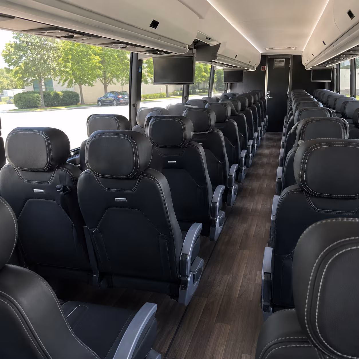 league city charter bus interior