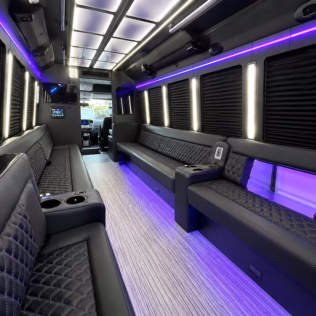 league city party bus rental interior